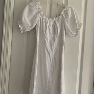 Shirt cocktail white dress DYNAMITE 2020 summer XS